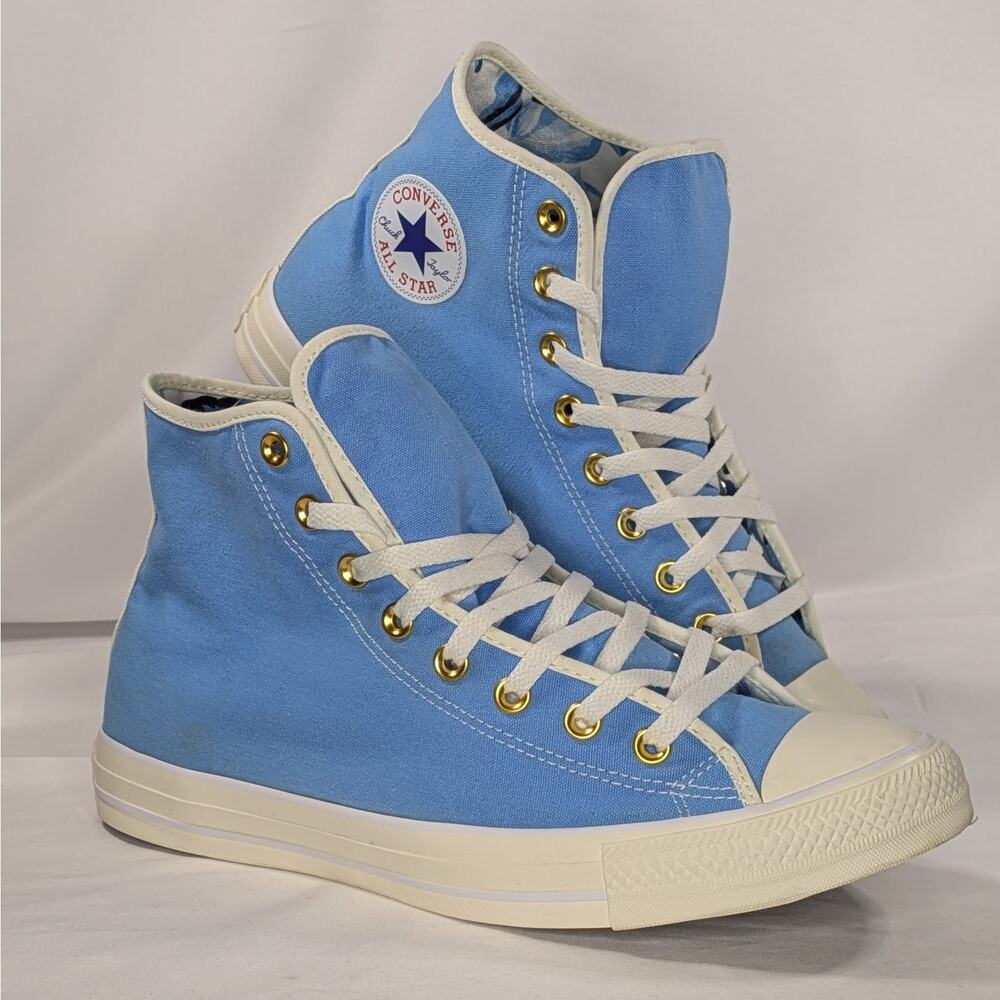 Converse UNT1TL3D Hi Top Canvas Hi Royal Blue White / Floral Print Men Size 11.5